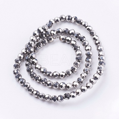 Electroplate Glass Bead Strands LS-EGLA-R042-4mm-06-1