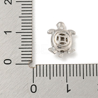 Rack Plating Brass Micro Pave Clear Cubic Zirconia Beads KK-P277-30P-1