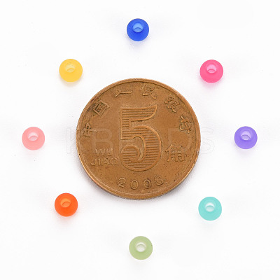 Frosted Transparent Acrylic Beads MACR-S371-11A-1