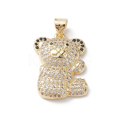 Brass Micro Pave Cubic Zirconia Pendants KK-M240-19-1