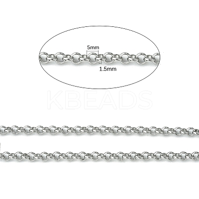 Tarnish Resistant 304 Stainless Steel Rolo Chains STAS-M032-42P-4.7mm-1