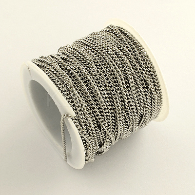 Tarnish Resistant 304 Stainless Steel Curb Chains CHS-R008-03-1
