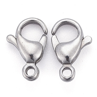 Tarnish Resistant 304 Stainless Steel Lobster Claw Clasps X-STAS-AB12-1
