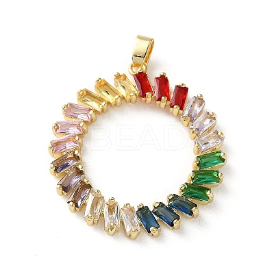 Brass Micro Pave Cubic Zirconia Pendants LS-KK-P320-02G-01-1
