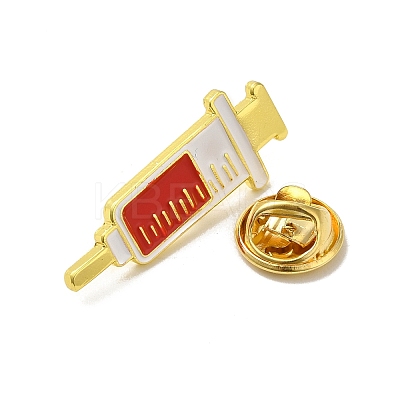 Medical Treatment Theme Baking Paint Black Golden Zinc Alloy Brooches LS-JEWB-M037-03E-G-1