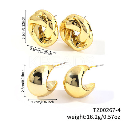 2 Pairs Elegant Fashionable Plastic Earring Sets ZG6884-4-1