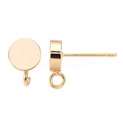 Brass Stud Earring Findings KK-WH0065-09C-G-1