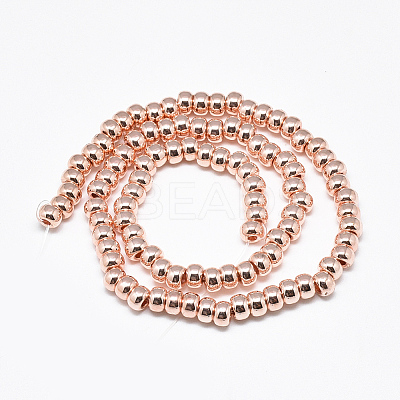 Electroplate Non-magnetic Synthetic Hematite Beads Strands X-G-Q465-38RG-1