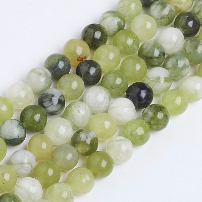 Natural Qinghua Jade Beads Strands G-G818-01-6mm-1