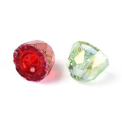 Electroplate Transparent Glass Beads Strands EGLA-N025-05A-A01-1