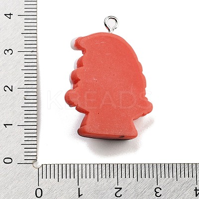 Christmas Theme Opaque Resin Pendants RESI-F054-A02-1