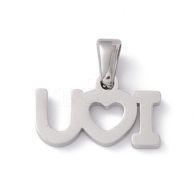 Non-Tarnish Valentine's Day 304 Stainless Steel Charms LS-STAS-G284-11P-1