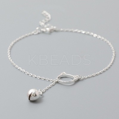 Cat Shape Alloy Link Bell Tassel Anklets for Women FS-WG4EFA6-01-1