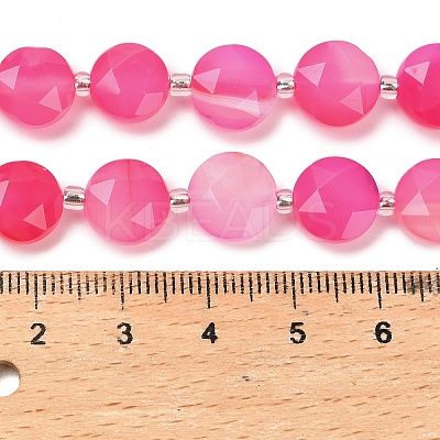 Natural Banded Agate Beads Strands G-C116-A180-01D-1