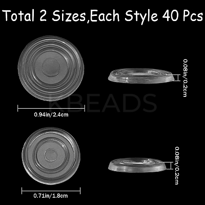 80Pcs 2 Style PVC Anti Slip Pads for Glass Table Top KY-GF0001-46-1