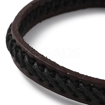 Leather Braided Cord Bracelet BJEW-F460-07EB-1