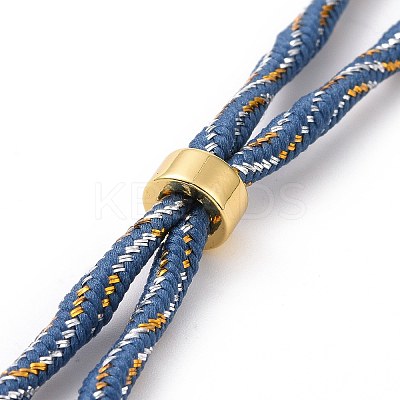 Nylon Cord Silder Bracelets MAK-C003-03G-17-1