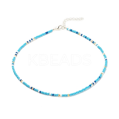 Glass Seed Beaded Necklace NJEW-JN03825-04-1