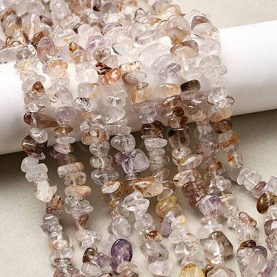 Natural Lodolite Quartz Beads Strands G-H315-A01-01-1