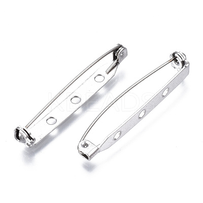 Tarnish Resistant 201 Stainless Steel Brooch Pin Back Safety Catch Bar Pins STAS-S117-022E-1