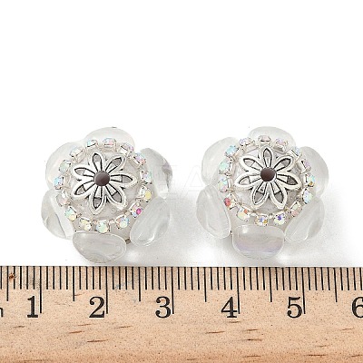 Acrylic Rhinestone Rondelle Beads CLAY-NH0003-02AS-07-1