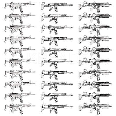 30Pcs 3 Style Tibetan Style Alloy Pendants TIBEP-SC0002-18-1
