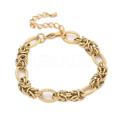304 Stainless Steel Ovel Link Chain Bracelets for Women BJEW-U038-02G-1