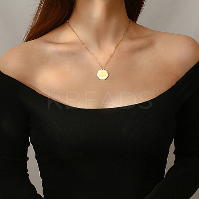 Constellation Libra 304 Stainless Steel Pendant Necklaces for Women SK1865-1-1