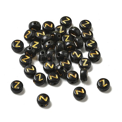 Plating Opaque Acrylic Beads OACR-R005-03Z-1