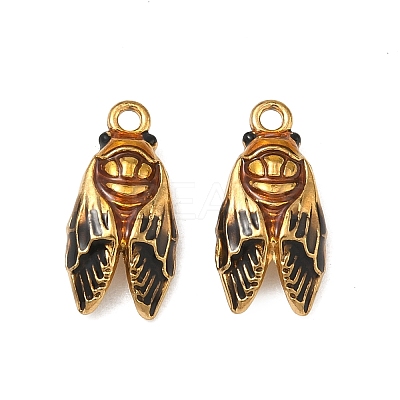 304 Stainless Steel Enamel Pendants STAS-F347-08G-1