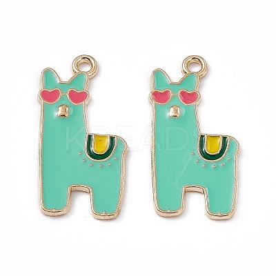 Alloy Enamel Pendants ENAM-C006-03KCG-1