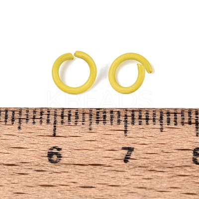 Spray Painted Iron Open Jump Rings IFIN-T017-04C-15-1