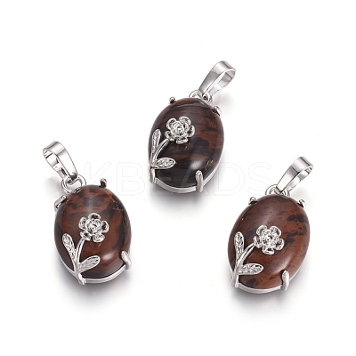 Natural & Synthetic Mixed Gemstone Pendants G-L512-I-1