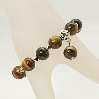 Fashion Gemstone Beaded Bracelets X-BJEW-JB00858-05-1