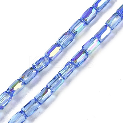 Electroplate Glass Chevron Beads Strands GLAA-Q101-02A-AB03-1
