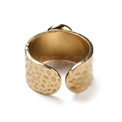 Ion Plating(IP) 304 Stainless Steel Wide Band Open Cuff Rings RJEW-F167-06G-08-1