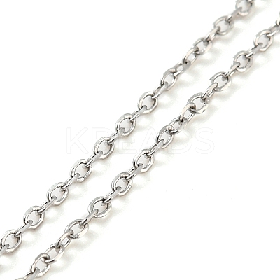 Non-Tarnish 304 Stainless Steel Add a Bead Adjustable Cable Chains Bracelets for Women BJEW-M307-01C-P-1