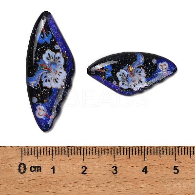 4Pcs 4 Styles Transparent Epoxy Resin Pendants RESI-B032-04B-1