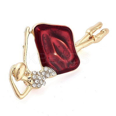 Zinc Alloy Crystal Rhinestone Brooches JEWB-I031-08B-1