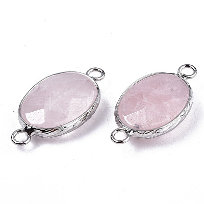 Natural Rose Quartz Links/Connectors G-T131-102-29-1