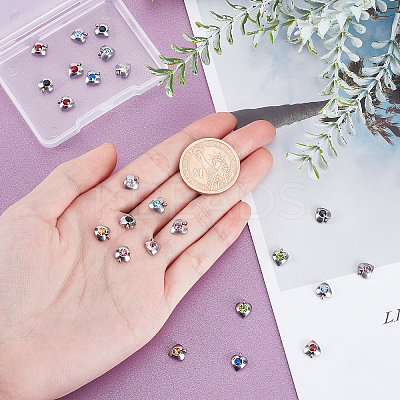 24Pcs 12 Colors 304 Stainless Steel Charms STAS-UN0029-95-1