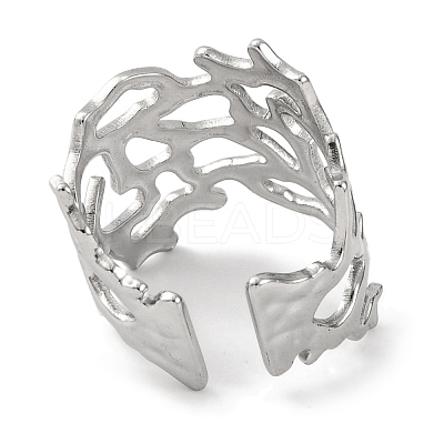 304 Stainless Steel Cuff Bangles for Women BJEW-D050-02S-1