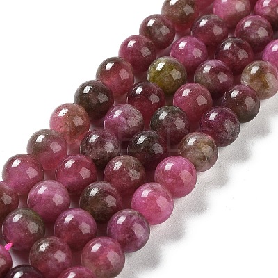 Natural Jade Imitation Watermelon Tourmaline Beads Strands G-NH0006-A01-03-1-1