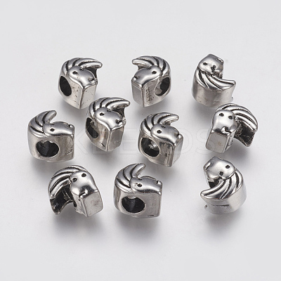 Ion Plating(IP) 304 Stainless Steel European Beads Rhinestone Settings STAS-J022-007AS-1