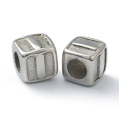 Tarnish Resistant 304 Stainless Steel European Beads STAS-H145-01I-P-1