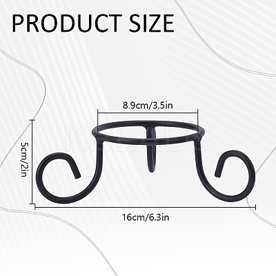 Iron Plants and Flowers Potted Rack AJEW-WH0567-29-1