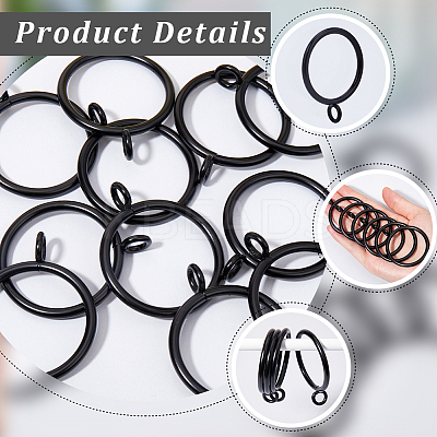 30Pcs Iron Curtain Rings with Eyelet IFIN-SP0001-16B-1
