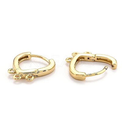 Brass Huggie Hoop Earring Findings LS-EJEW-O107-02G-1