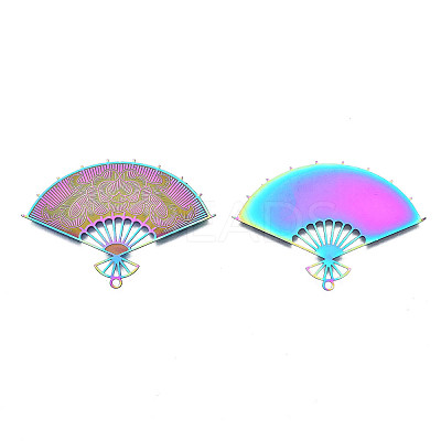 Ion Plating(IP) 304 Stainless Steel Filigree Pendants LS-X-STAS-T057-60-1
