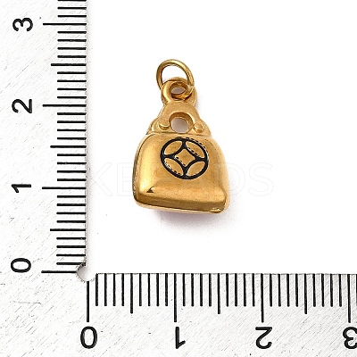 304 Stainless Steel Enamel Pendants Ion Plating(IP) STAS-B097-09G-02-1